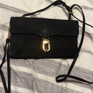 Aimee Kestenberg Black Crossbody Bag with Gold Accent